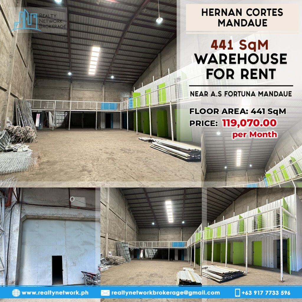 441 SqM Warehouse For Rent in Hernan Cortes Mandaue