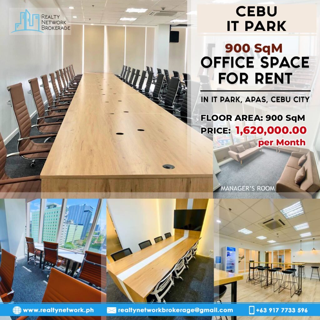 900 SqM Office Space For Rent in Cebu IT Park