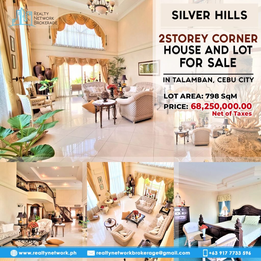 CornerHouseandLotForSaleinSilverHillsTalambanCebuCity Realty Network Brokerage